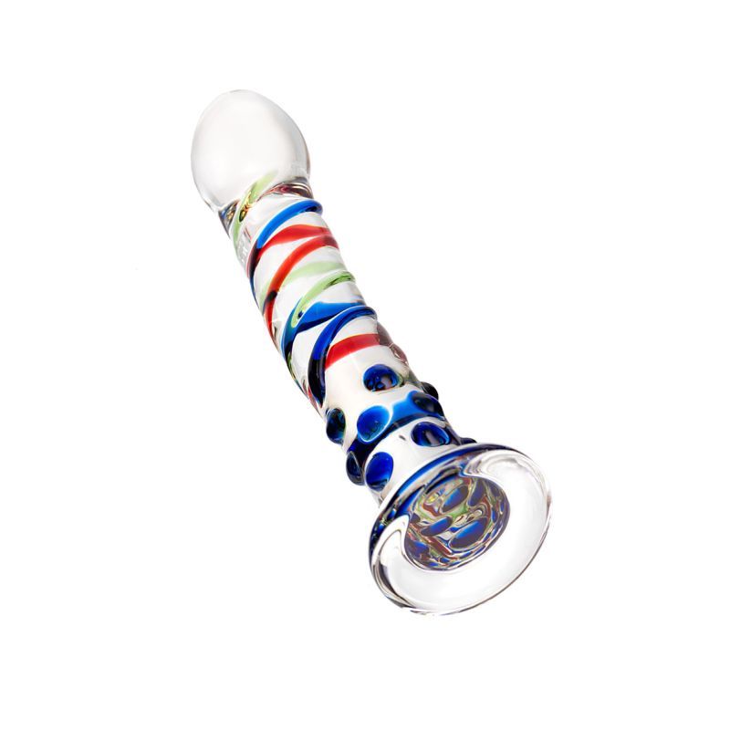 Sexus Glass Dildo with Blue Tip 18cm > Glass > Dildos - Tophatter Daily Deals