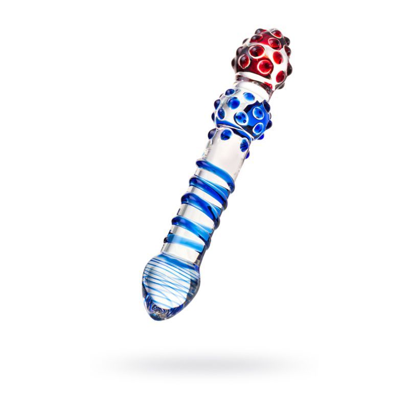 Sexus Glass Dildo in Blue and Red 20.5cm Elegant > Glass > Dildos - Tophatter Daily Deals