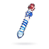 Sexus Glass Dildo in Blue and Red 20.5cm Elegant > Glass > Dildos - Tophatter Daily Deals