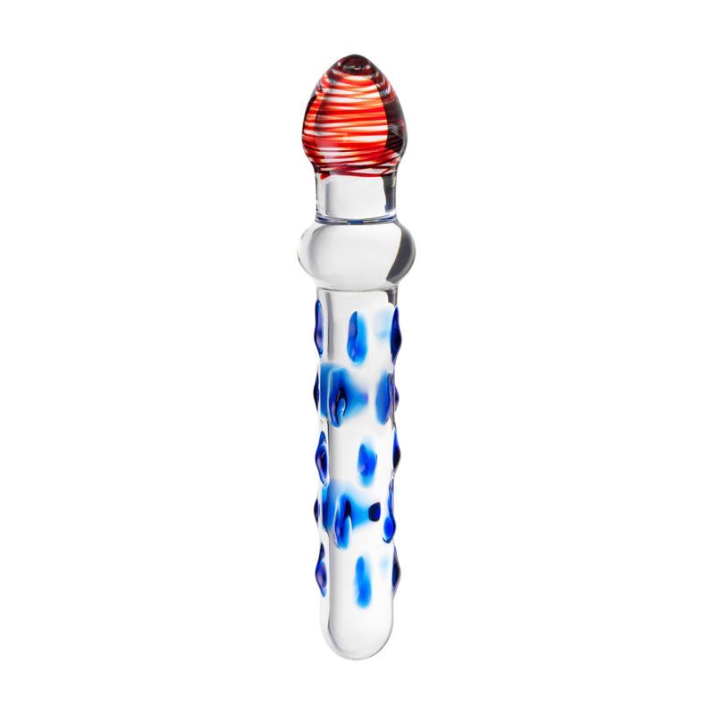 Sexus Glass Dildo (Blue Red) – 20 cm Luxury Glass Dildo > Glass > Dildos - Tophatter Daily Deals