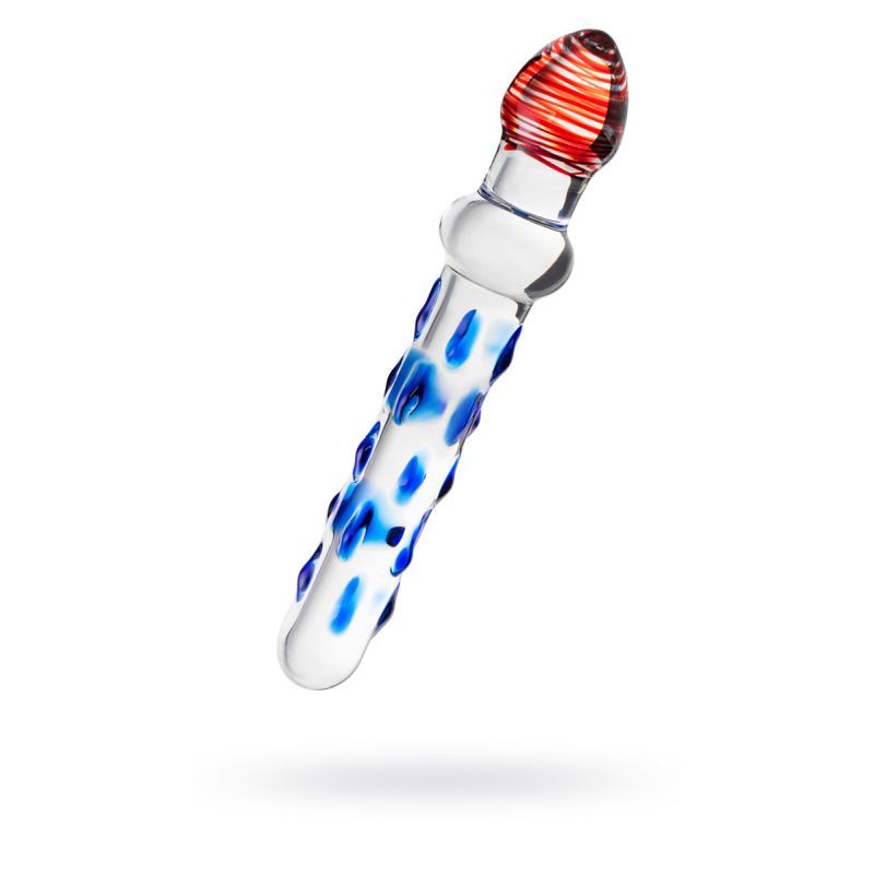 Sexus Glass Dildo (Blue Red) – 20 cm Luxury Glass Dildo > Glass > Dildos - Tophatter Daily Deals