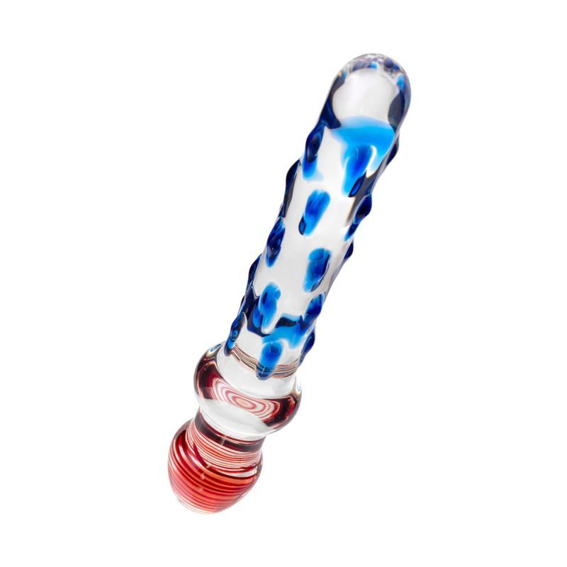 Sexus Glass Dildo (Blue Red) – 20 cm Luxury Glass Dildo > Glass > Dildos - Tophatter Daily Deals