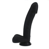 Realistic 19cm Cock W Balls Black - Lifelike Silicone Dildo > Dildos > Realistic Dildos - Tophatter Daily Deals
