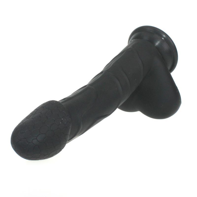 Realistic 19cm Cock W Balls Black - Lifelike Silicone Dildo > Dildos > Realistic Dildos - Tophatter Daily Deals