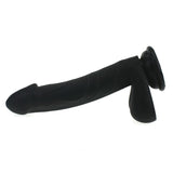 Realistic 19cm Cock W Balls Black - Lifelike Silicone Dildo > Dildos > Realistic Dildos - Tophatter Daily Deals