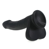 Realistic 19cm Cock W Balls Black - Lifelike Silicone Dildo > Dildos > Realistic Dildos - Tophatter Daily Deals