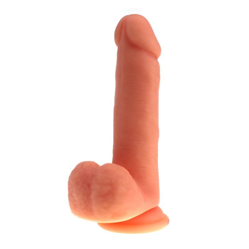 Thick Realistic Cock with Balls Flesh Silicone 16cm Dildo > Dildos > Realistic Dildos - Tophatter Daily Deals