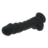 Realistic 20cm Dildo with Ridged Shaft and Balls in Black > Dildos > Realistic Dildos - Tophatter Daily Deals