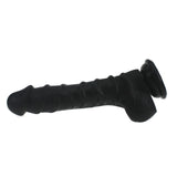 Realistic 20cm Dildo with Ridged Shaft and Balls in Black > Dildos > Realistic Dildos - Tophatter Daily Deals