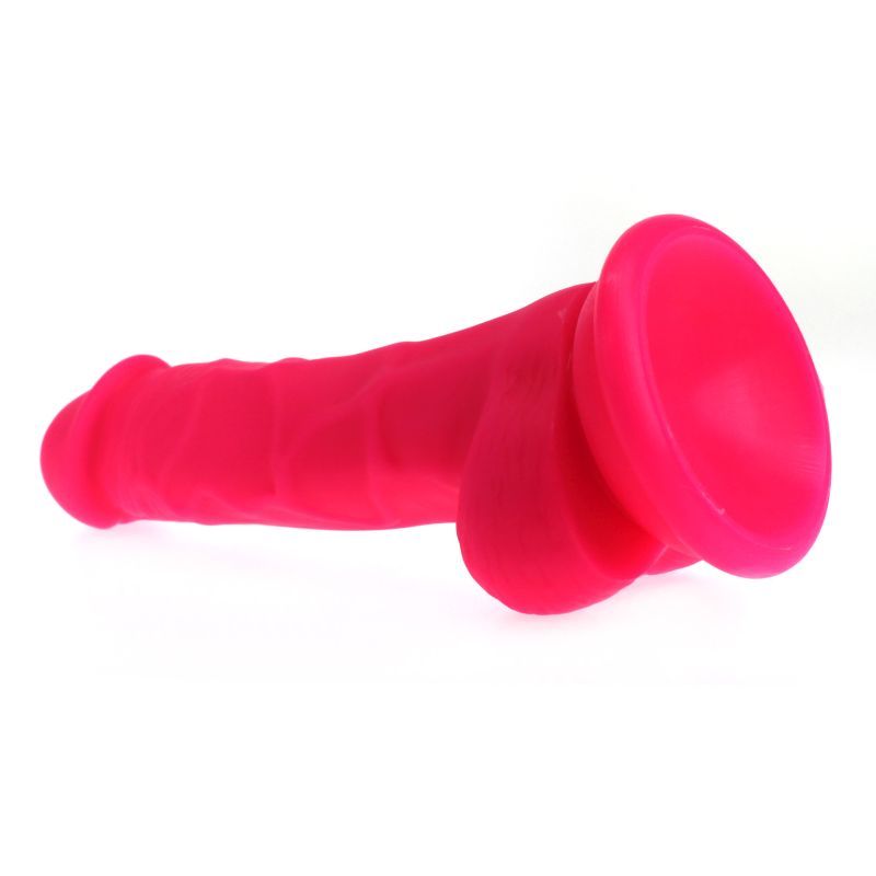 Realistic 13cm Insertable Dildo with Veined Shaft and Balls in Pink > Dildos > Slim Dildos - Tophatter Daily Deals