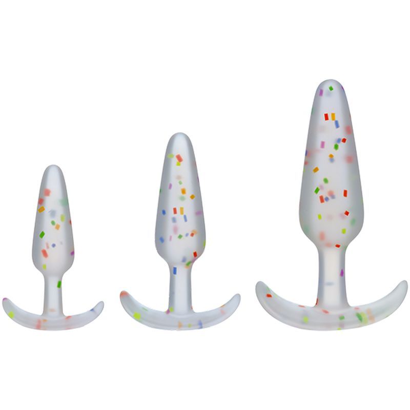 Pride Anal Trainer Set with Three Sizes of Mood Naughty Butt Plugs > Anal Range > Butt Plug Kits - Tophatter Daily Deals