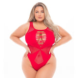 Duchess High Neck Red Bodysuit Queen Size > Clothes > Bodies and Playsuits - Tophatter Daily Deals