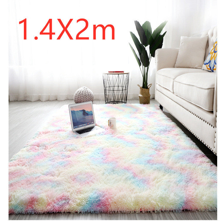Bedside Pattern Carpet Living Room Tea Table Mat Rainbow 1.4X2m 0 - Tophatter Daily Deals