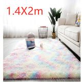 Bedside Pattern Carpet Living Room Tea Table Mat Rainbow 1.4X2m 0 - Tophatter Daily Deals