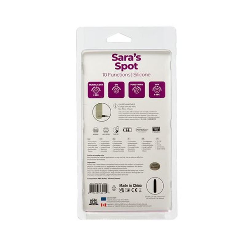 Power Bullet Sara’s Spot Vibrator Purple for G-Spot Pleasure > Sex Toys For Ladies > G-Spot Vibrators - Tophatter Daily Deals