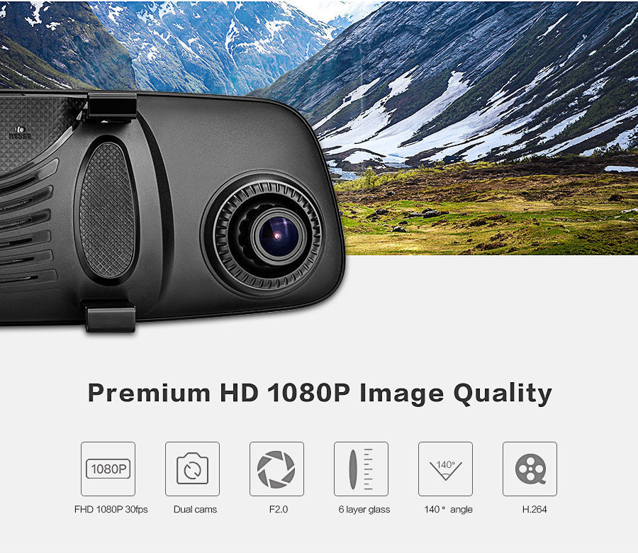 8 Inch 4G Android cloud mirror driving recorder 0 - Tophatter Daily Deals