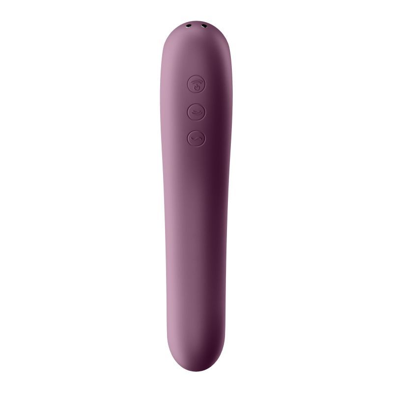 Satisfyer Dual Kiss (Wine Red) – Dual Stimulation Pleasure Device > Sex Toys For Ladies > Air Pulsation - Tophatter Daily Deals