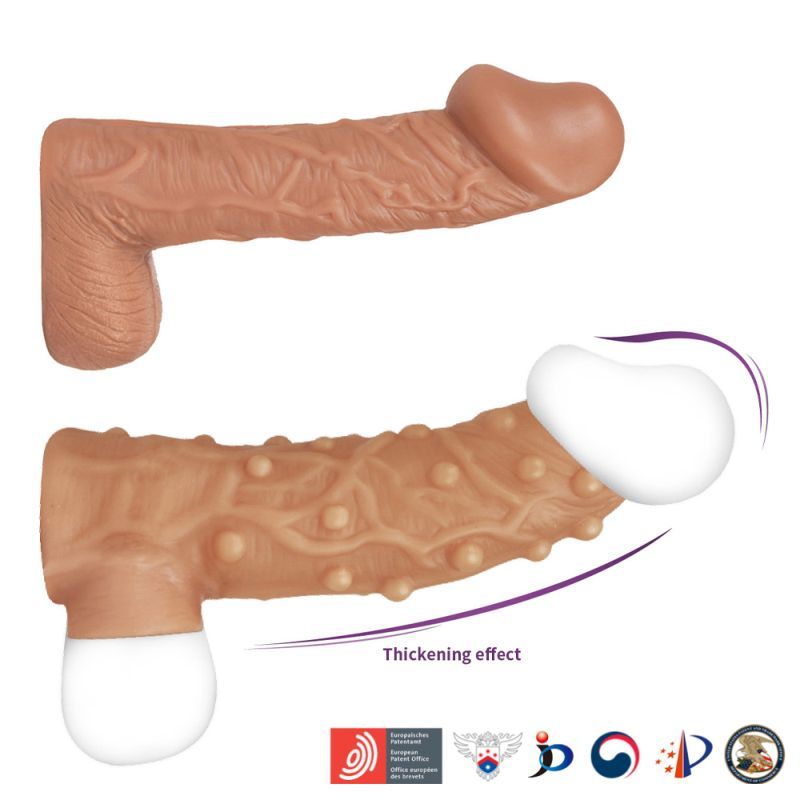 Nude Sleeve 10cm Shaft Soft Silicone Girth Enhancer with Studs > Sex Toys For Men > Penis Sleeves - Tophatter Daily Deals
