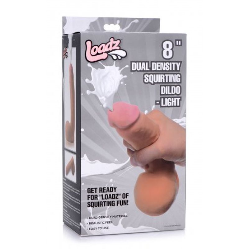 8in Dual Density Squirting Dildo w Balls Reservoir - Realistic Feel > Dildos > Squirting Dildos - Tophatter Daily Deals
