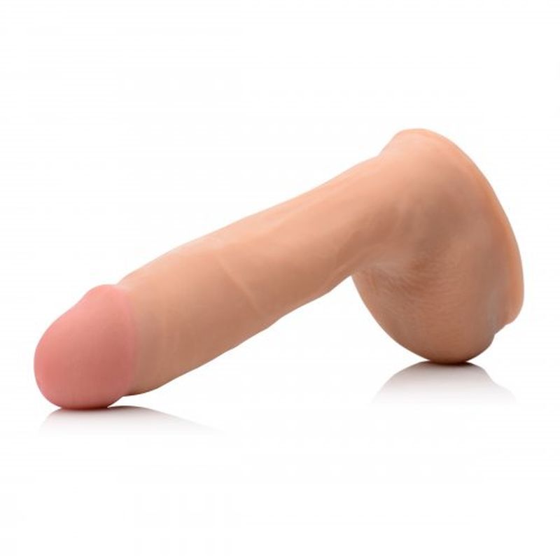 8in Dual Density Squirting Dildo w Balls Reservoir - Realistic Feel > Dildos > Squirting Dildos - Tophatter Daily Deals