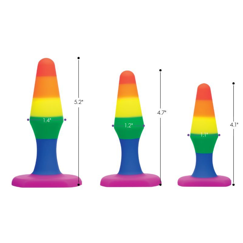 Rainbow Ready Anal Trainer Set for Beginners and Experienced Users > Anal Range > Butt Plug Kits - Tophatter Daily Deals