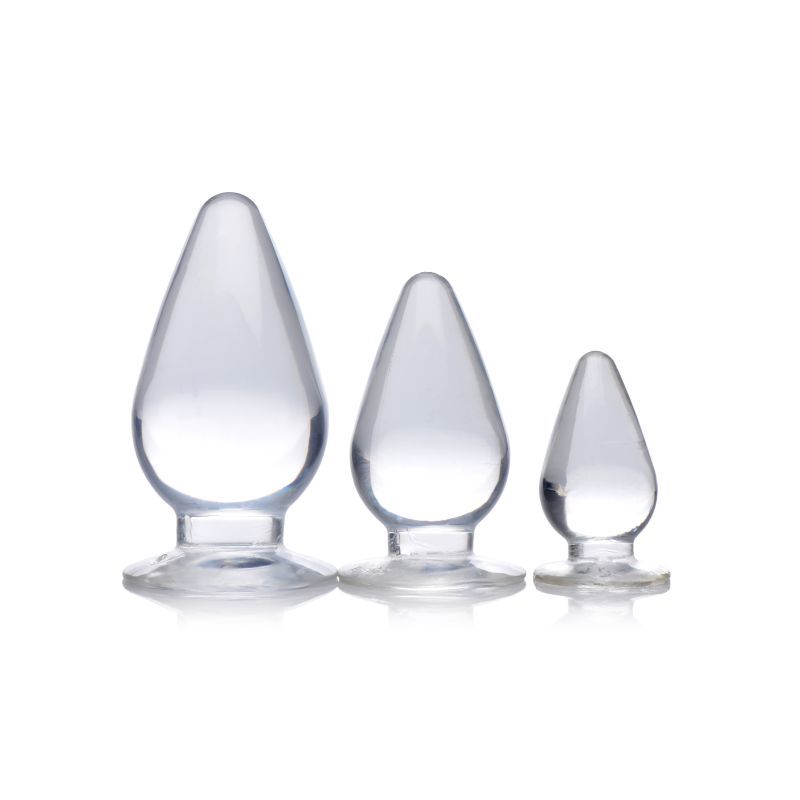 Triple Cones 3 Piece Set – Clear Graduated Anal Plugs > Anal Range > Butt Plug Kits - Tophatter Daily Deals