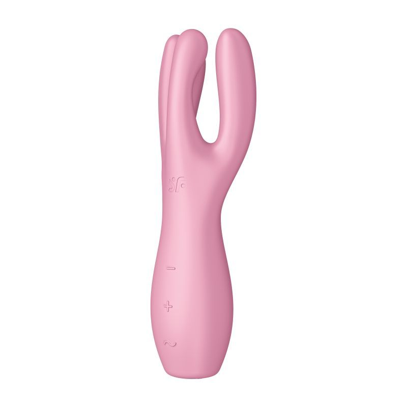 Satisfyer Threesome 3 Layon Vibrator Pink 8.5 Inches > Vibrators > Vibrating Pads - Tophatter Daily Deals