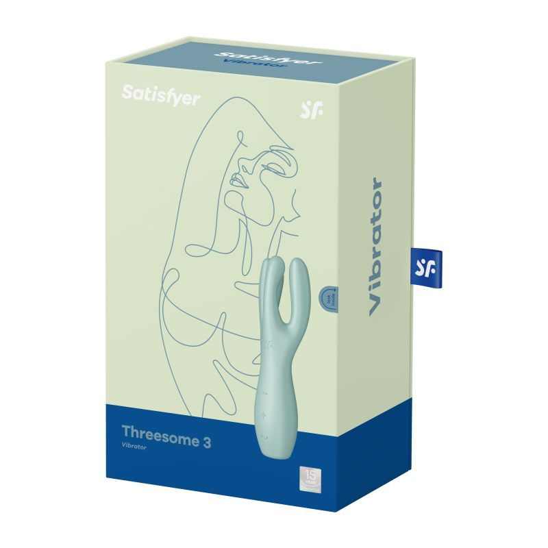 Satisfyer Threesome 3 Lay-On Vibrator (Mint) – Waterproof External Vibrator > Vibrators > Vibrating Pads - Tophatter Daily Deals