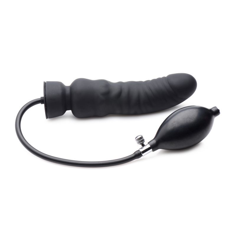 Dick Spand Inflatable Silicone Dildo (Black) – Up to 3.1" Dia Adjustable Shaft Dildo > Dildos > Oversized Toys - Tophatter Daily Deals