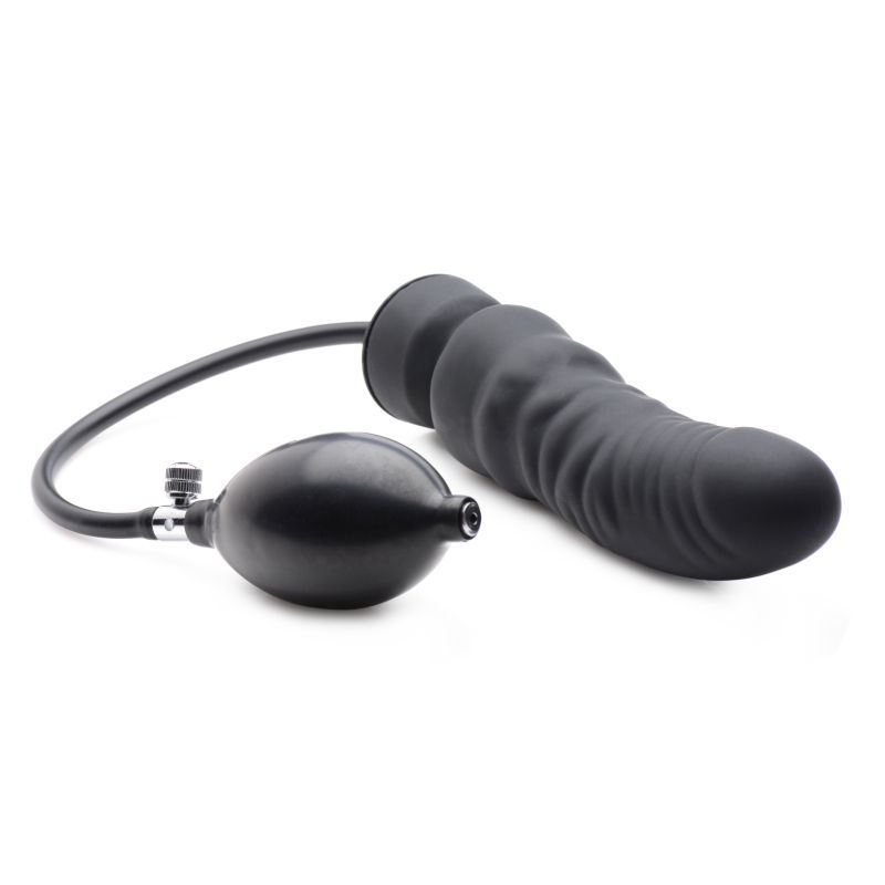 Dick Spand Inflatable Silicone Dildo (Black) – Up to 3.1" Dia Adjustable Shaft Dildo > Dildos > Oversized Toys - Tophatter Daily Deals