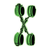 Kink In The Dark Glowing Hog Tie Set Fluorescent Green > Bondage Gear > Restraints - Tophatter Daily Deals