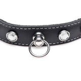 Bling Vixen Leather Choker with Clear Rhinestones > Clothes > Unisex Leather - Tophatter Daily Deals