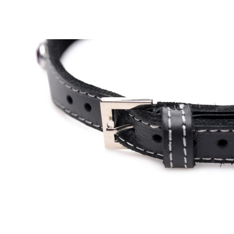 Bling Vixen Leather Choker with Red Rhinestones > Bondage Gear > Collars & Leashes - Tophatter Daily Deals