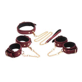 6 Pc Velvet Bondage Set Burgundy > Bondage Gear > Bondage Kits - Tophatter Daily Deals