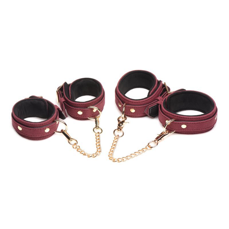 6 Pc Velvet Bondage Set Burgundy > Bondage Gear > Bondage Kits - Tophatter Daily Deals