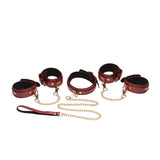 6 Piece Bondage Set – Vegan PU Leather Restraints and Cuffs Kit > Bondage Gear > Bondage Kits - Tophatter Daily Deals