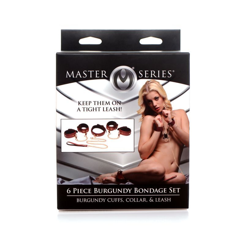 6 Piece Bondage Set – Vegan PU Leather Restraints and Cuffs Kit > Bondage Gear > Bondage Kits - Tophatter Daily Deals