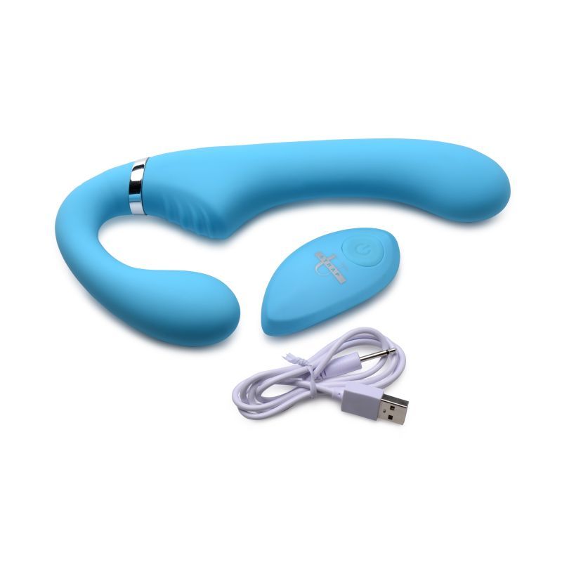 Mighty Rider 10X Strapless Strap-On Blue with Remote Control > Dildos > Strapless Strap Ons - Tophatter Daily Deals