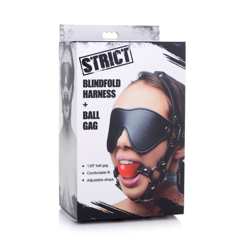 Blindfold Harness with Ball Gag > Bondage Gear > Gags and Bits - Tophatter Daily Deals