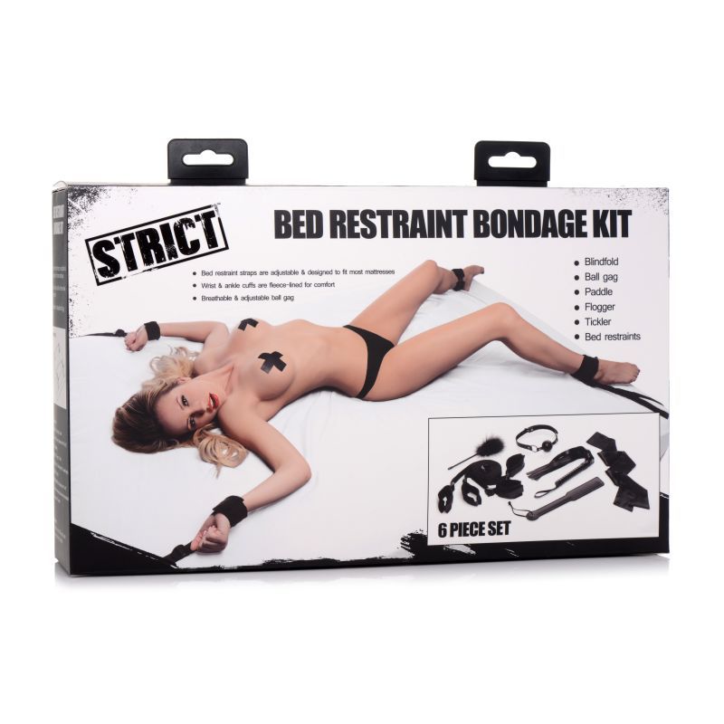 6-Piece Bed Restraint Bondage Kit Black > Bondage Gear > Bed Restraints - Tophatter Daily Deals