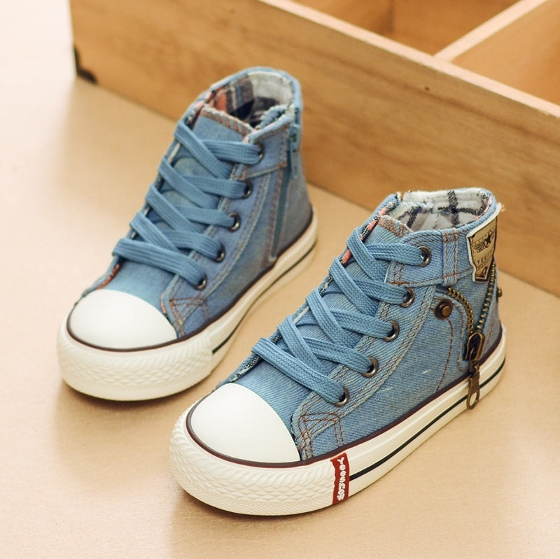 Autumn Expert Skill Children Casual Shoes Boys Girls Sport Shoes Breathable Denim Sneakers Kids Canvas Shoes Baby Boots 0 - Tophatter Daily Deals