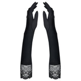 Miamor Elbow-Length Gloves with Lace and Sparkling Stones > Clothes > Accessories - Tophatter Daily Deals
