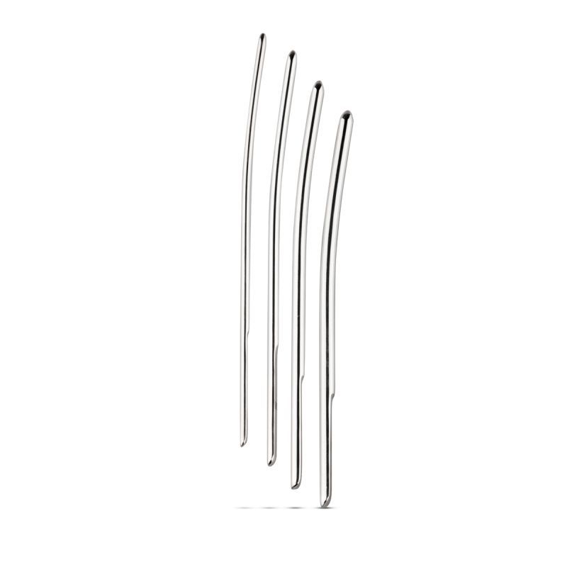Single Ended Dilator Trainer Set – Stainless Steel 4 Piece Dilator Set > Sex Toys For Men > Sounding Rods - Tophatter Daily Deals
