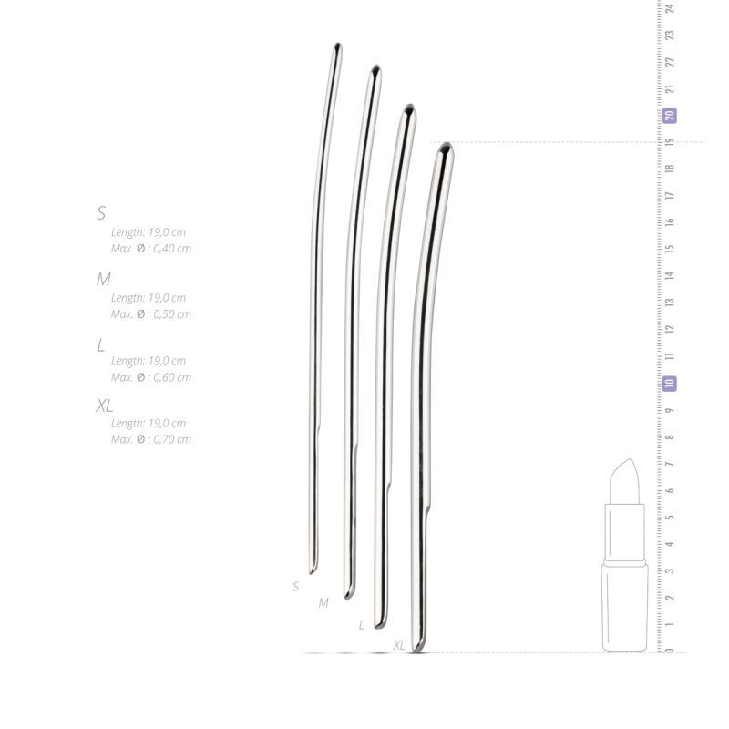 Single Ended Dilator Trainer Set – Stainless Steel 4 Piece Dilator Set > Sex Toys For Men > Sounding Rods - Tophatter Daily Deals