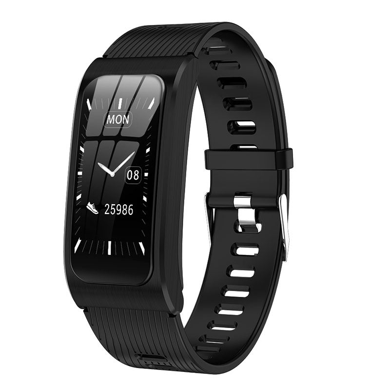 AK12 color screen smart bracelet heart rate monitoring Black 0 - Tophatter Daily Deals