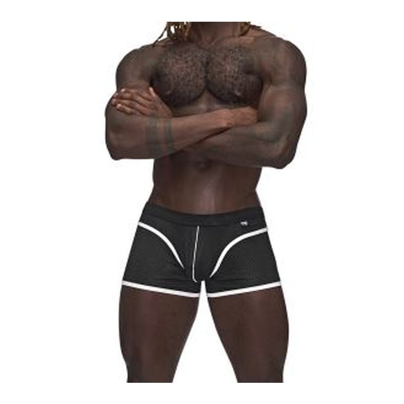 Male Power Sport Mesh Mini Shorts Black Breathable Athletic Mesh > Clothes > Mens Apparel - Tophatter Daily Deals