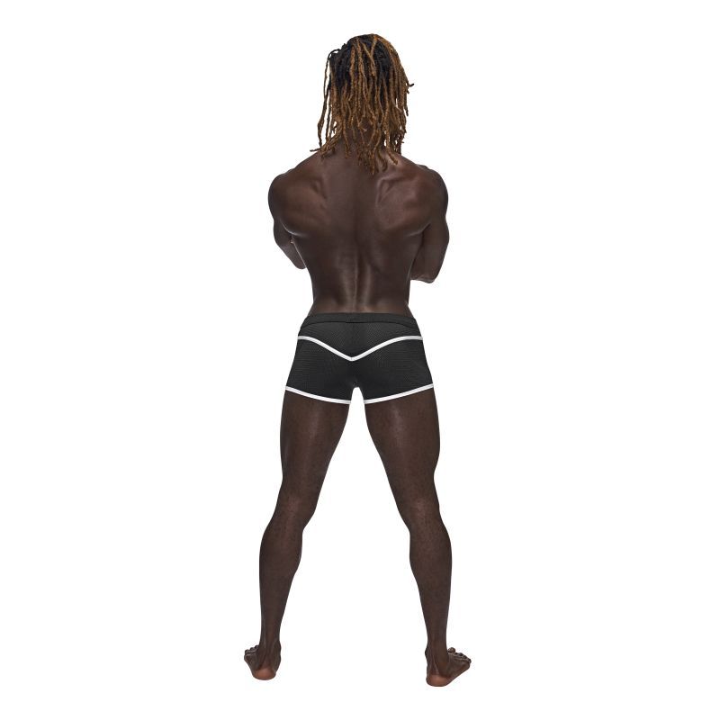 Male Power Sport Mesh Mini Shorts Black Breathable Athletic Mesh > Clothes > Mens Apparel - Tophatter Daily Deals