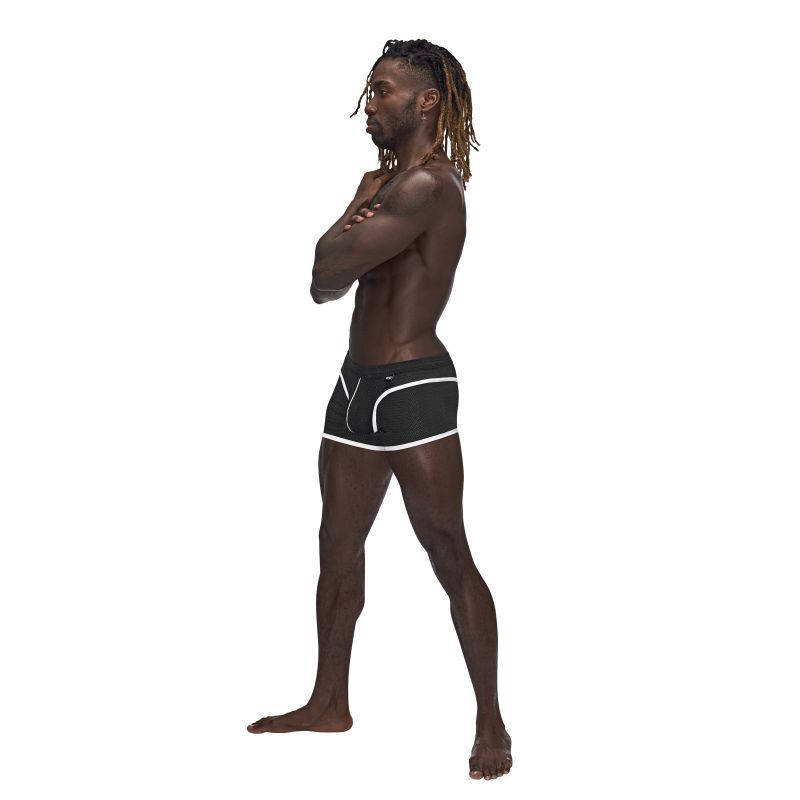Male Power Sport Mesh Mini Shorts Black Breathable Athletic Mesh > Clothes > Mens Apparel - Tophatter Daily Deals
