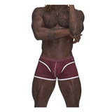 Male Power Sport Mesh Mini Shorts in Burgundy > Clothes > Mens Trunks - Tophatter Daily Deals