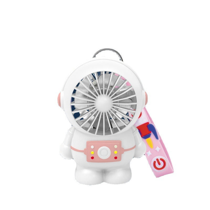 Astronaut Mini Usb Small Fan Rechargeable Portable Pink USB 0 - Tophatter Daily Deals